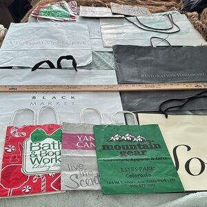 12 Empty Assorted Brand Gift Bags